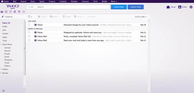 yahoo mail inbox