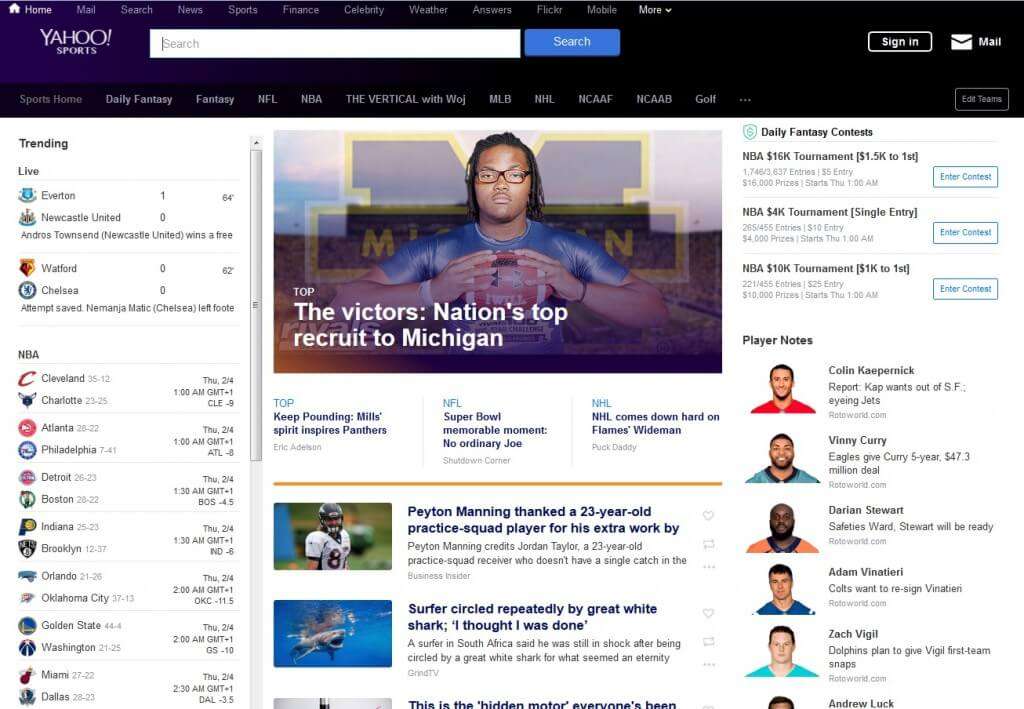 yahoo sports