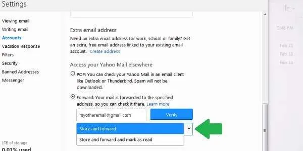 yahoo mail forwarding scroll down yahoo forward mail storage
