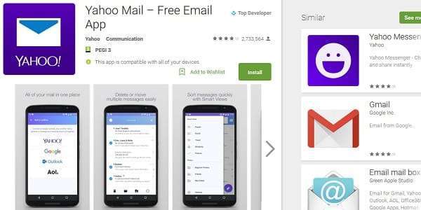 yahoo app for android