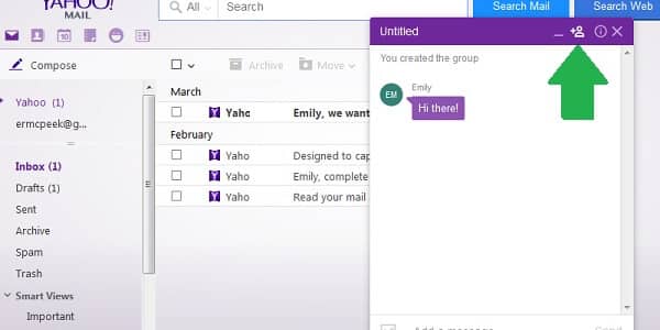 yahoo messenger group chat add contact