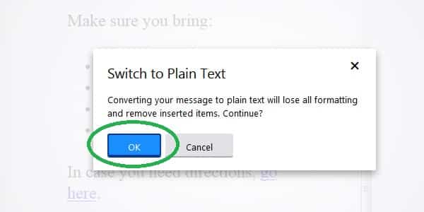 yahoo switch to plain text