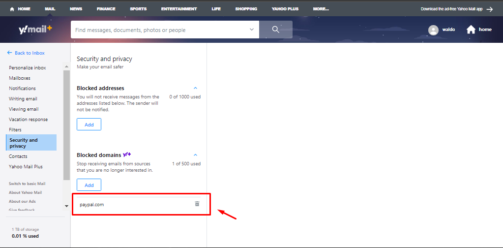 yahoo mail premium