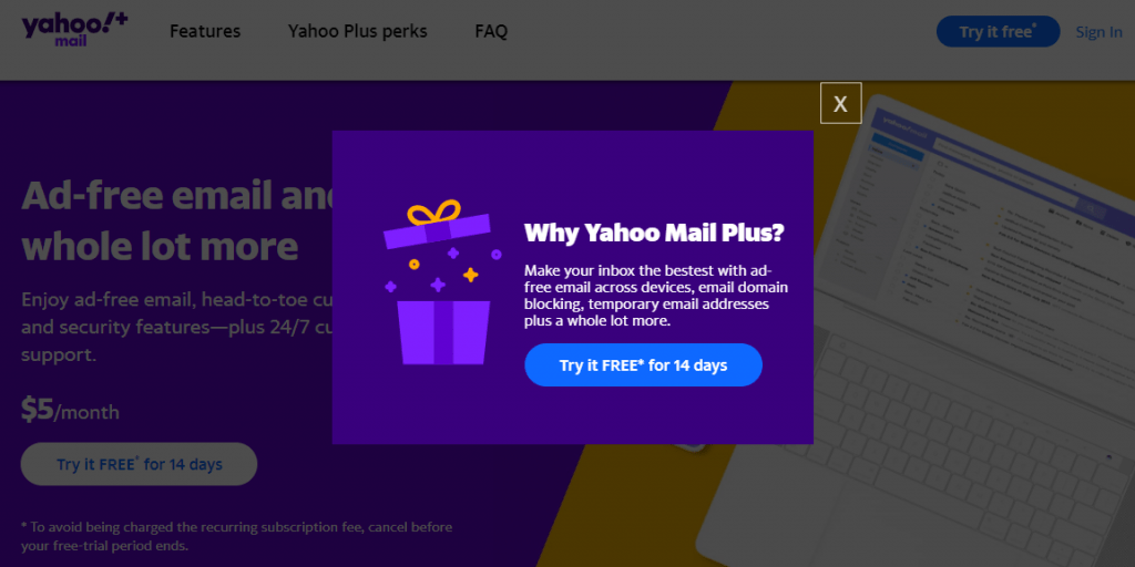 yahoo mail plus