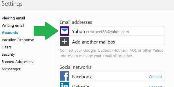 yahoo mail forward email