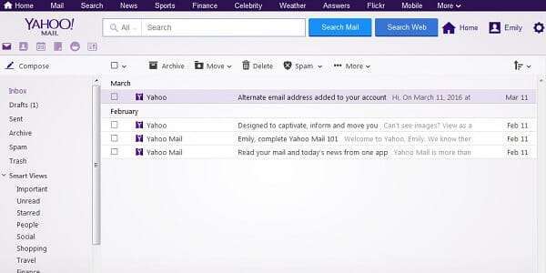 how to save yahoo email